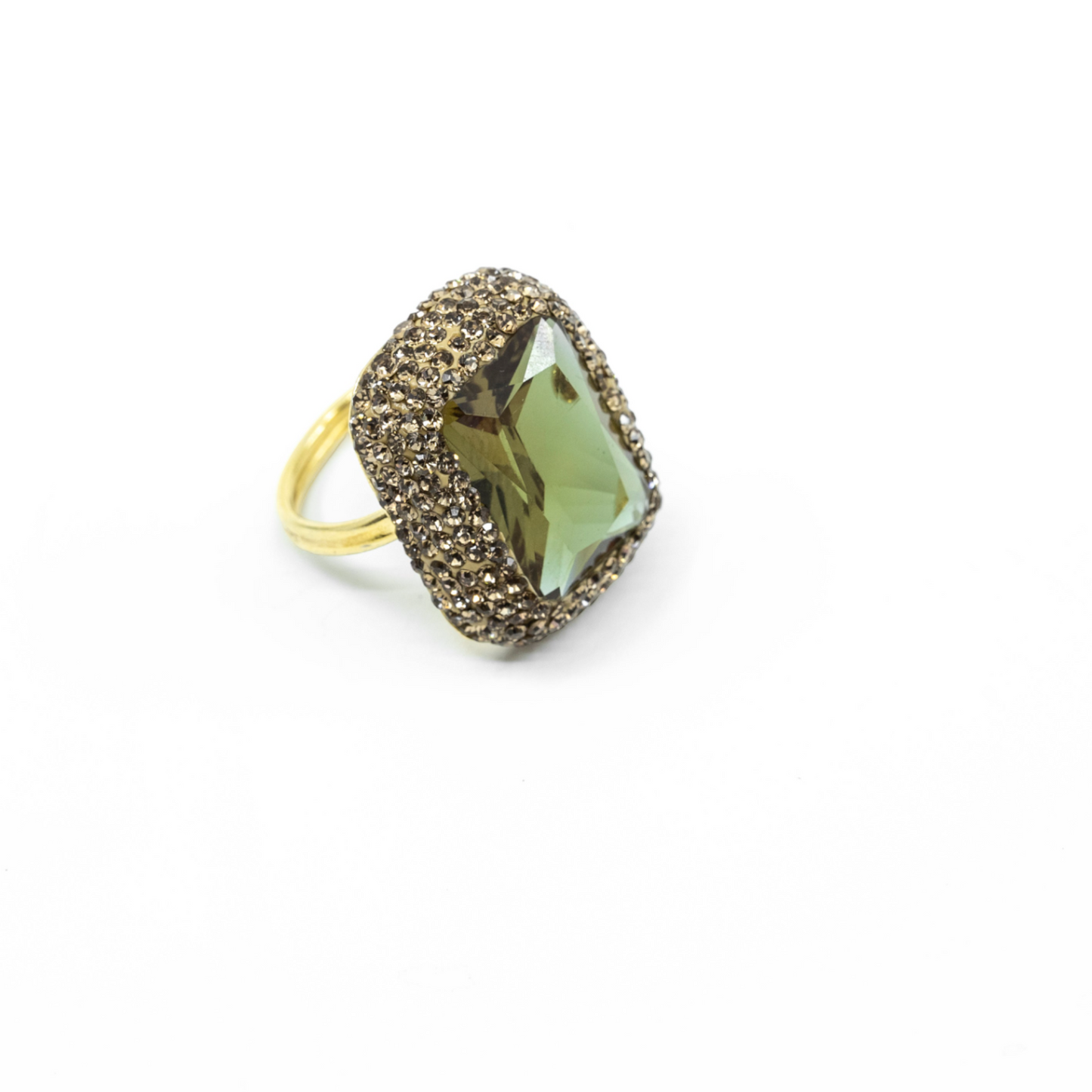 Cz Diaspora Octagon Ring - shopzeyzey