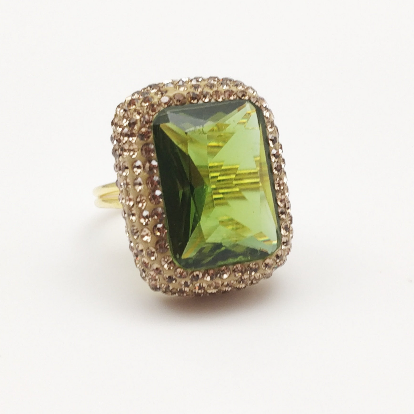 Cz Diaspora Octagon Ring - shopzeyzey