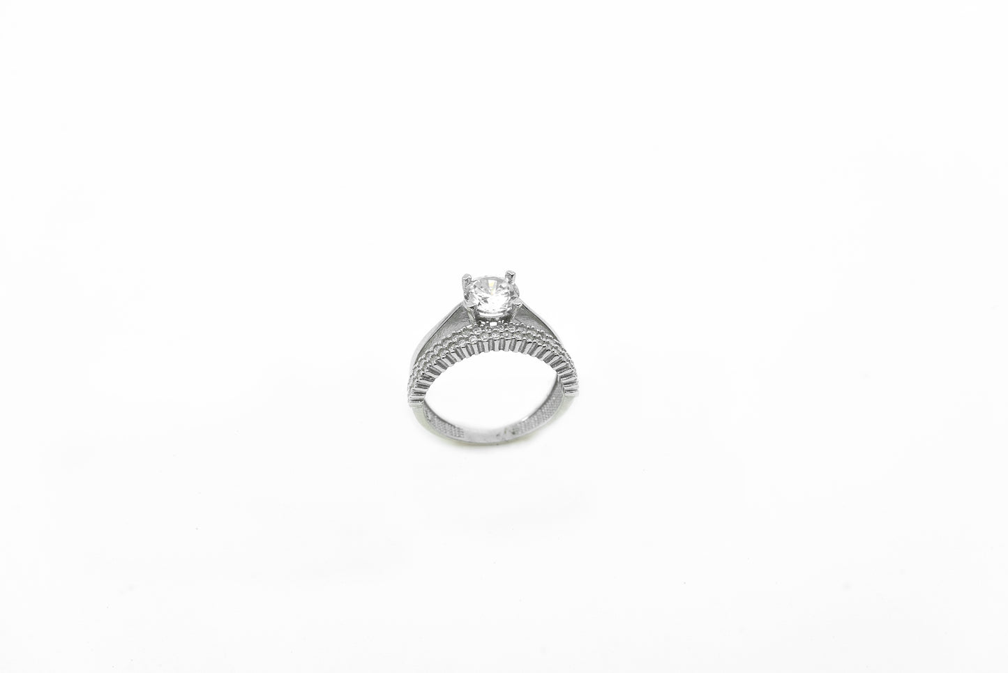 Double CZ Sterling Silver Ring - shopzeyzey