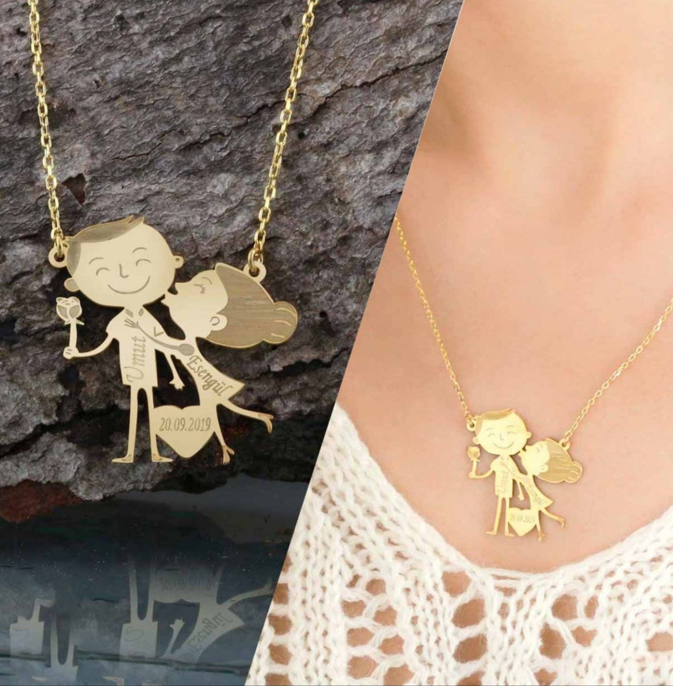 Couple Necklace - shopzeyzey
