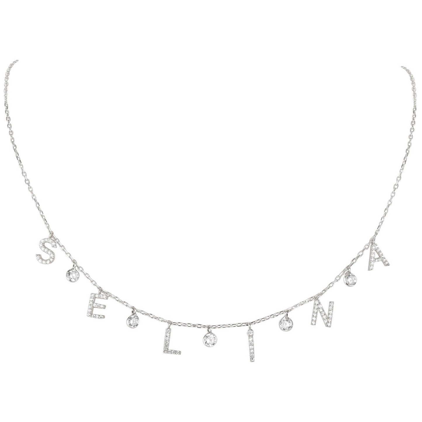 Personalized Diamond Drop Letter Name Necklace - shopzeyzey