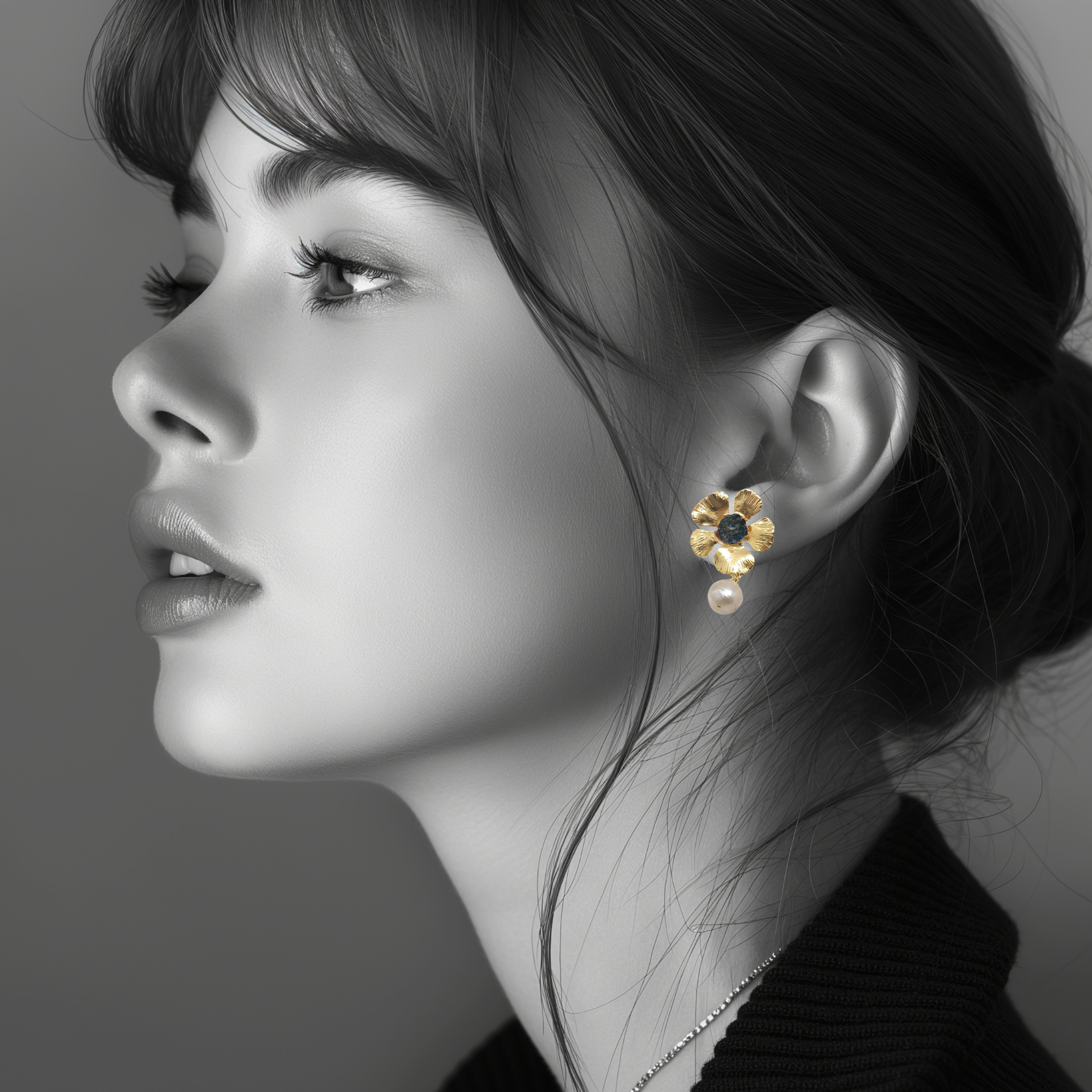 Timeless Elegance | Handmade Gold-Plated Pearl Earrings