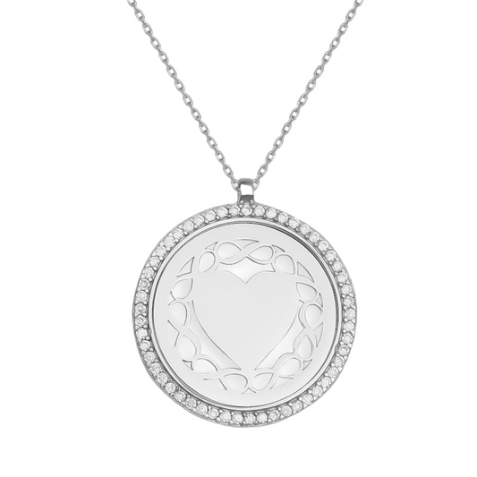 Personalized Engraved Name Diamond Frame Necklace - shopzeyzey
