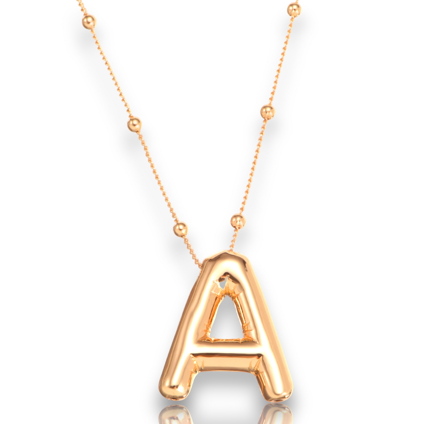 3D Personalized Bubble Initial Necklace