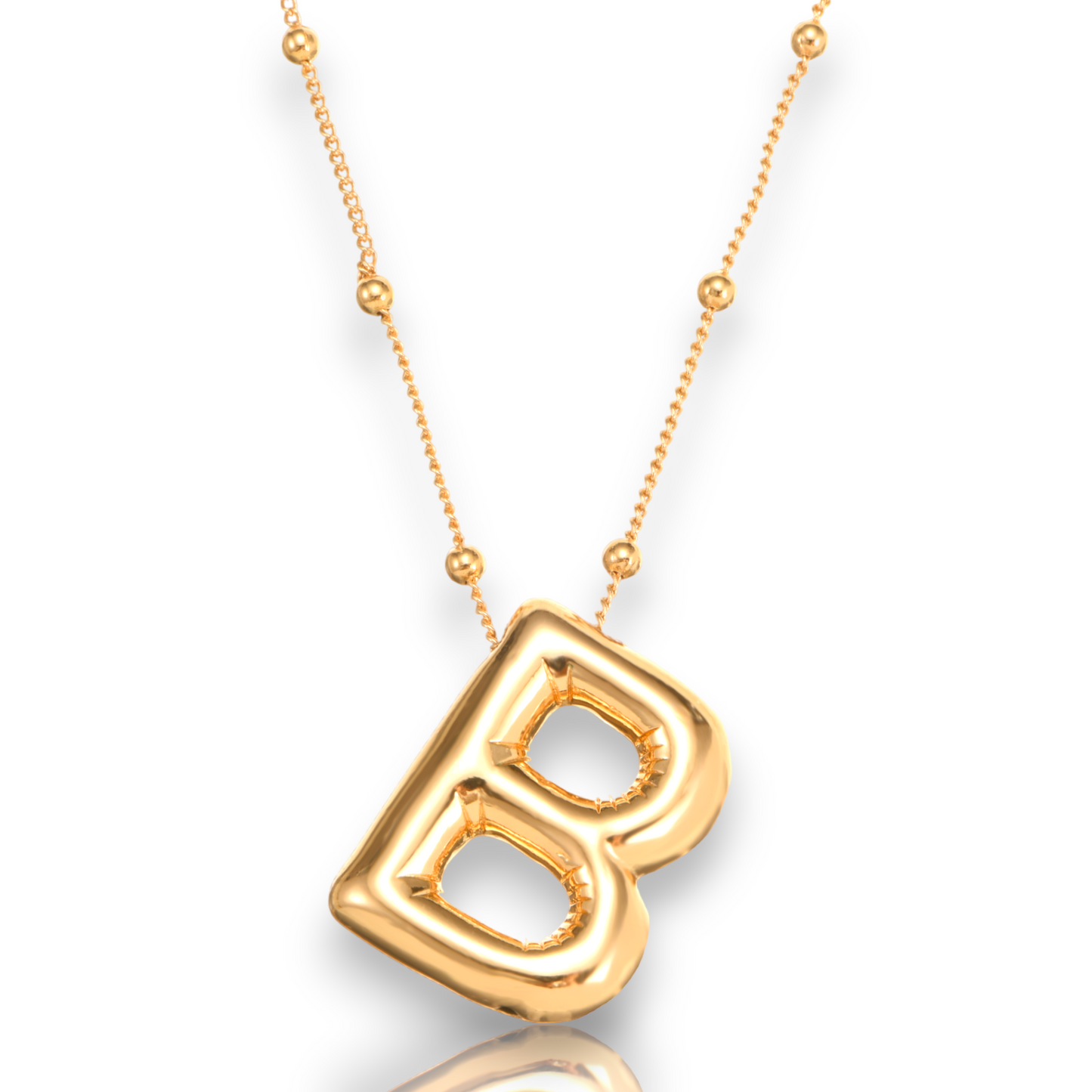 3D Personalized Bubble Initial Necklace