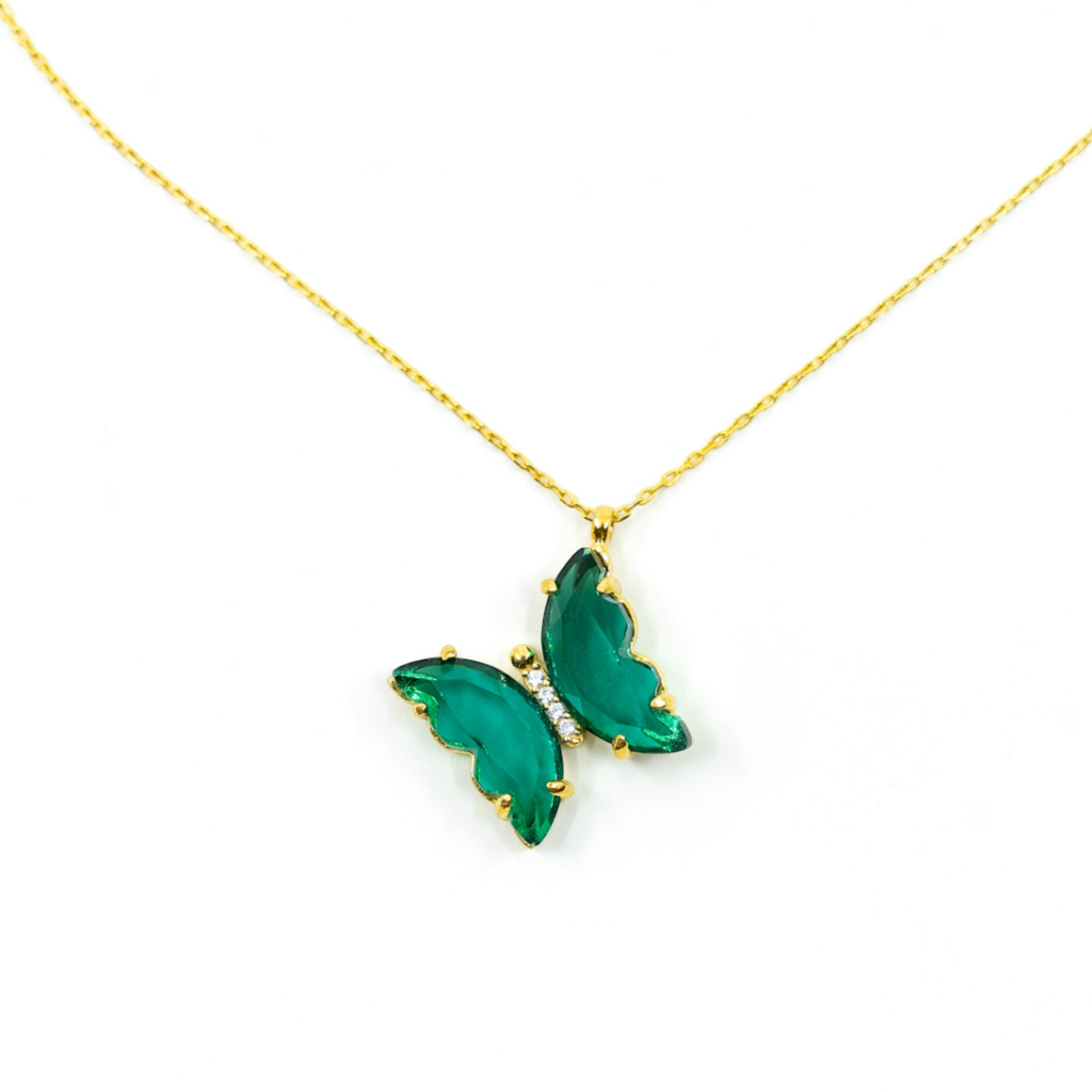 Gold Butterfly Necklace - shopzeyzey