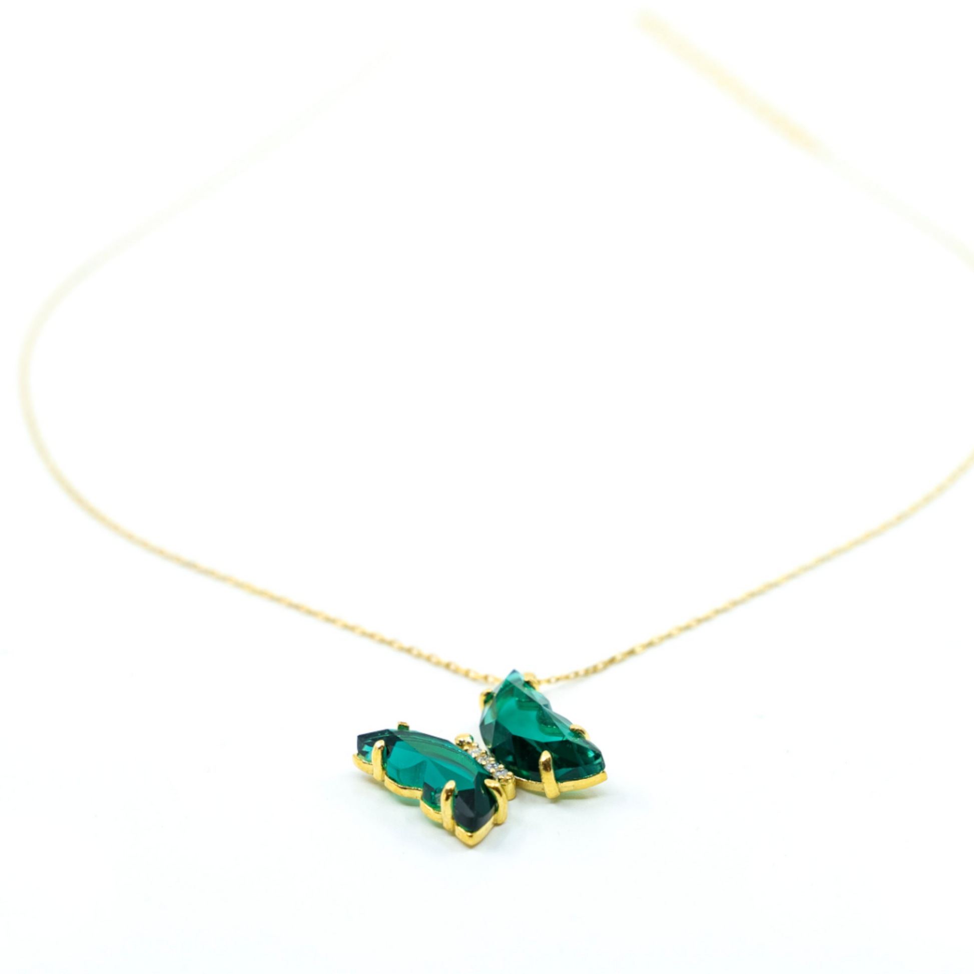 Gold Butterfly Necklace - shopzeyzey
