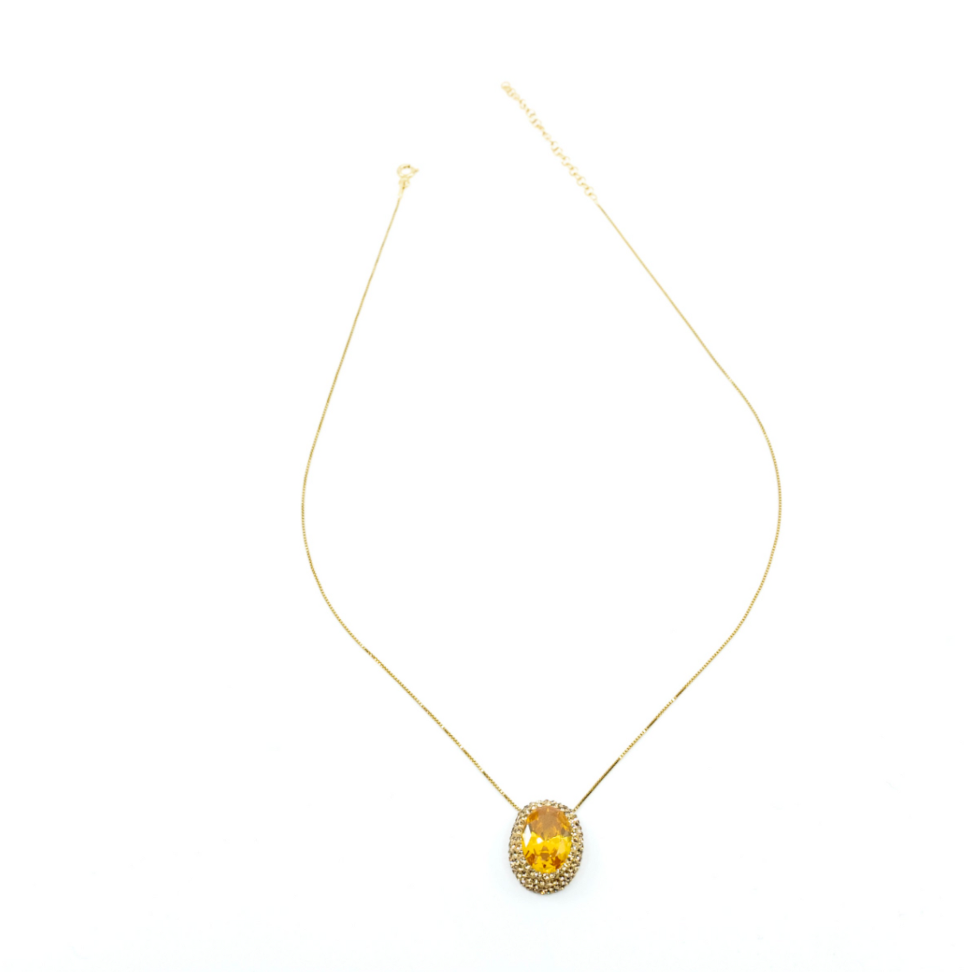Citrine Pendant Necklace - shopzeyzey