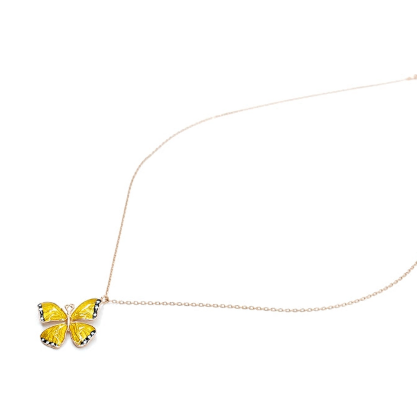 Yellow Butterfly Necklace - shopzeyzey