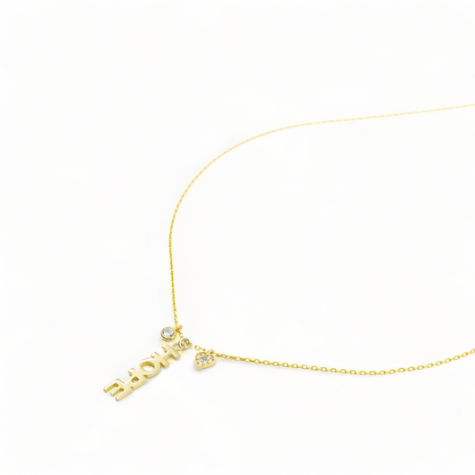 Hope  Vertical Necklace in Gold - shopzeyzey