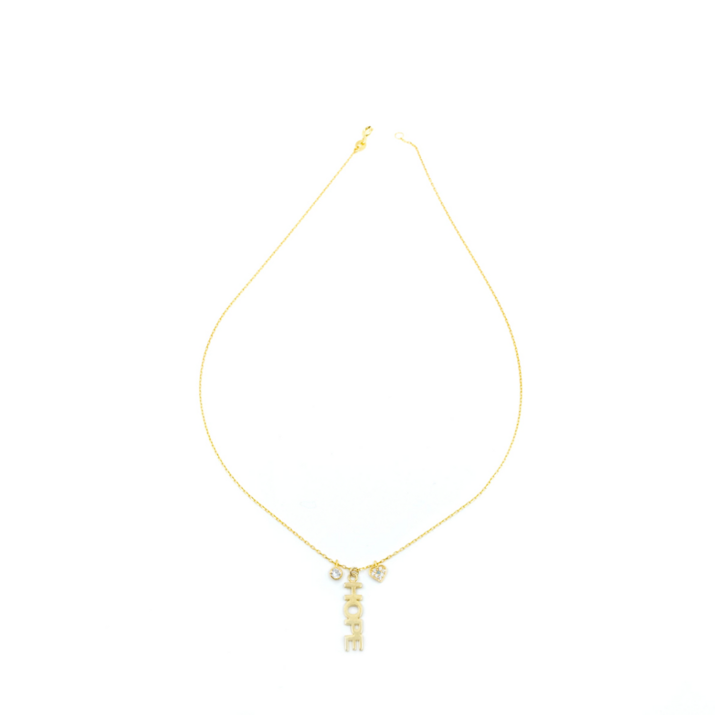 Hope  Vertical Necklace in Gold - shopzeyzey