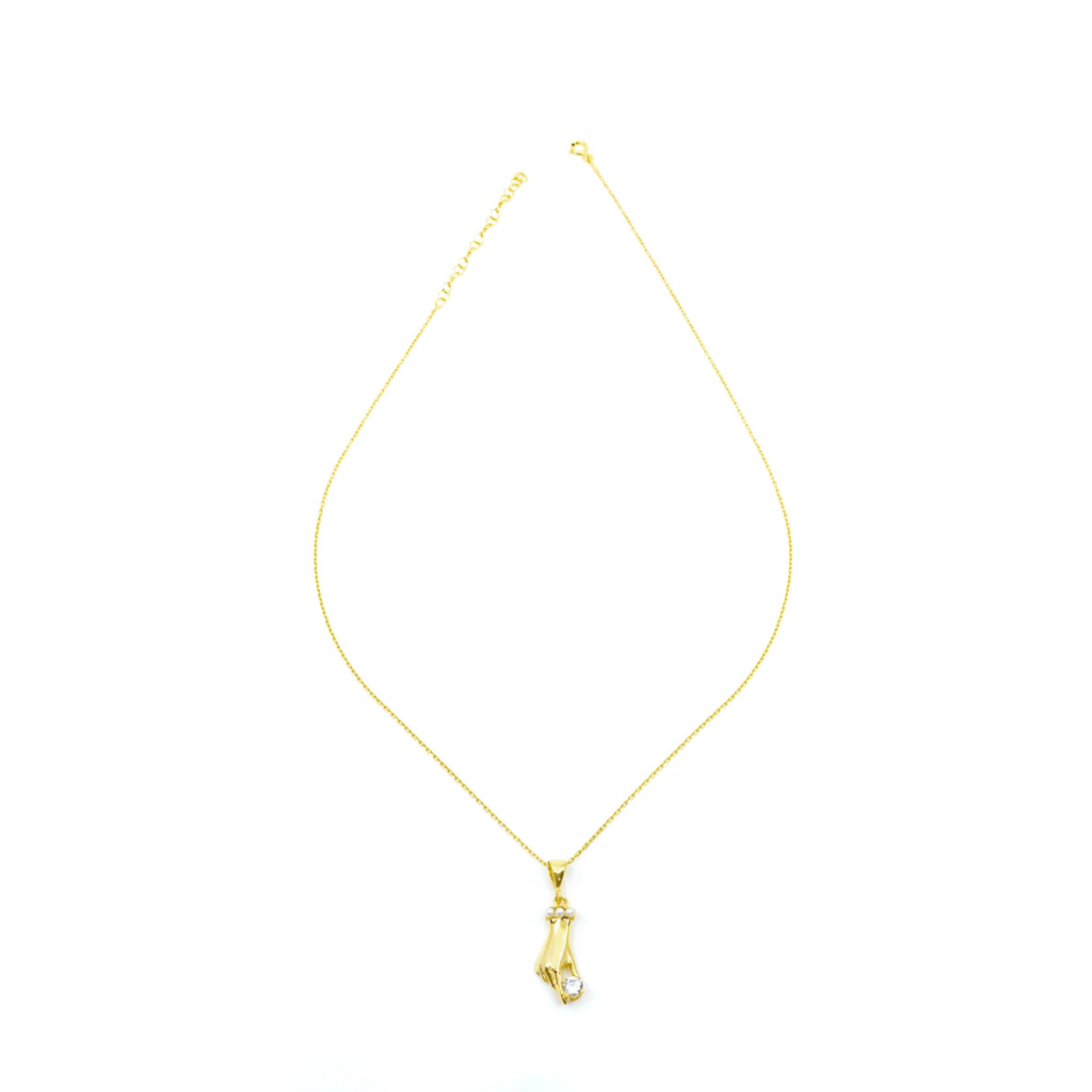 Disembodied Hand Gold Necklace - shopzeyzey