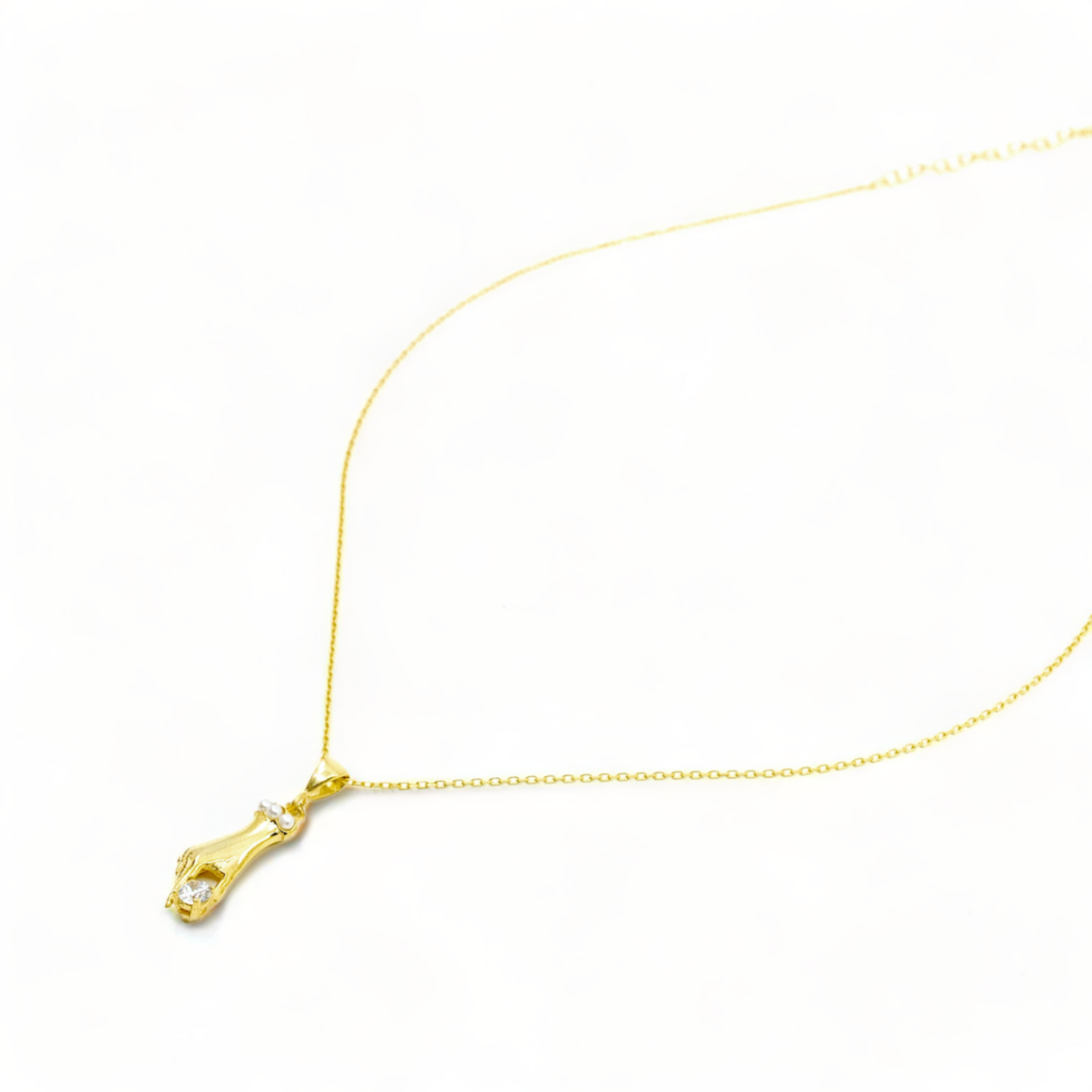 Disembodied Hand Gold Necklace - shopzeyzey
