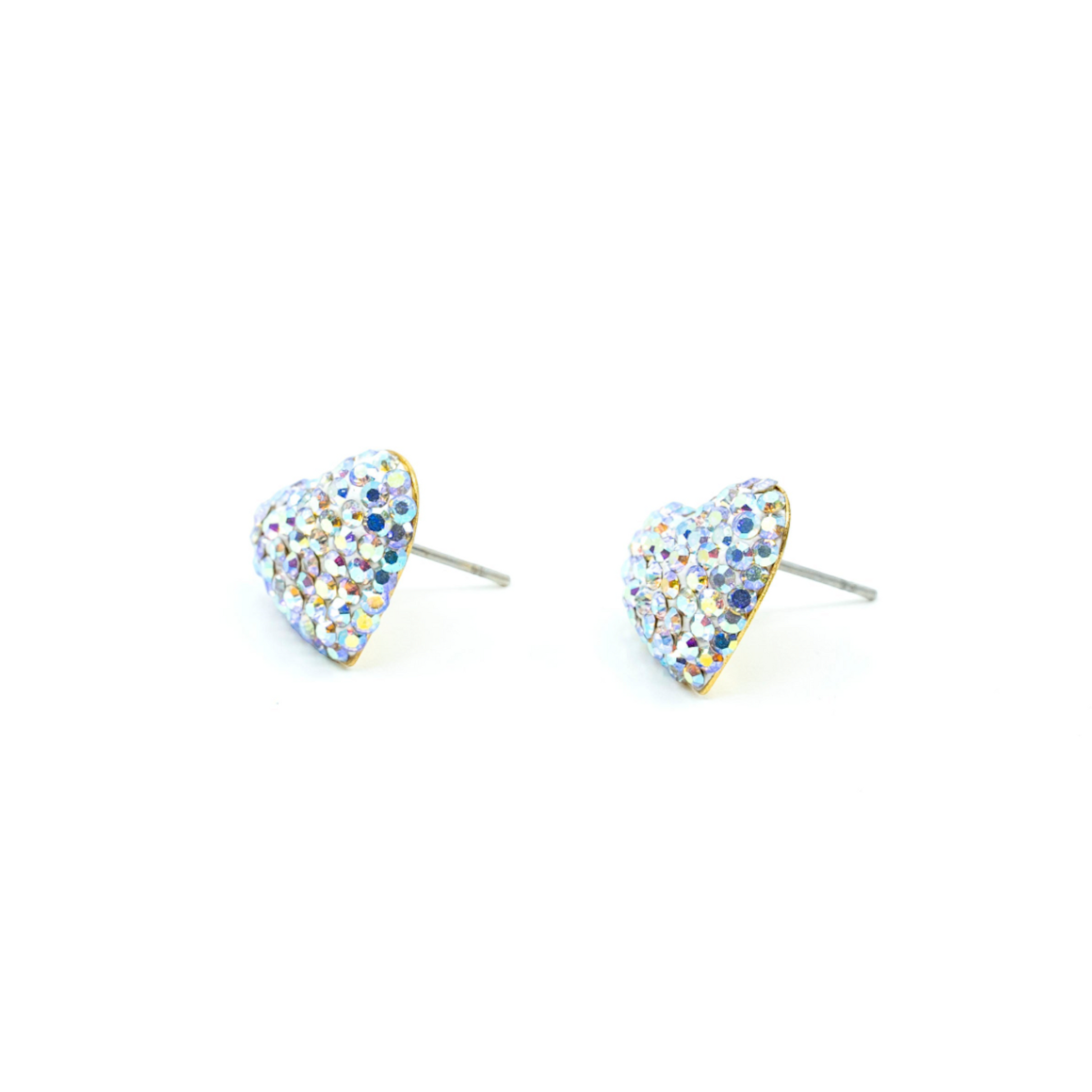 Mini Diamond Heart Stud Earring - shopzeyzey