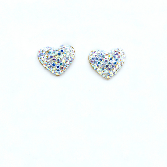 Mini Diamond Heart Stud Earring - shopzeyzey