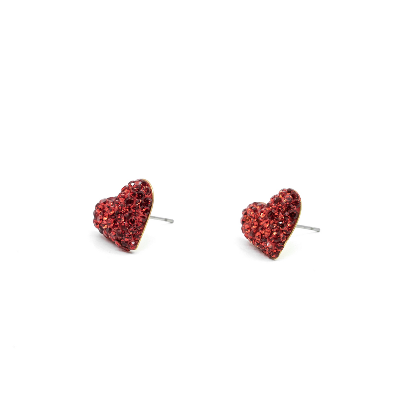 Tiny Red Heart Stud Earring - shopzeyzey