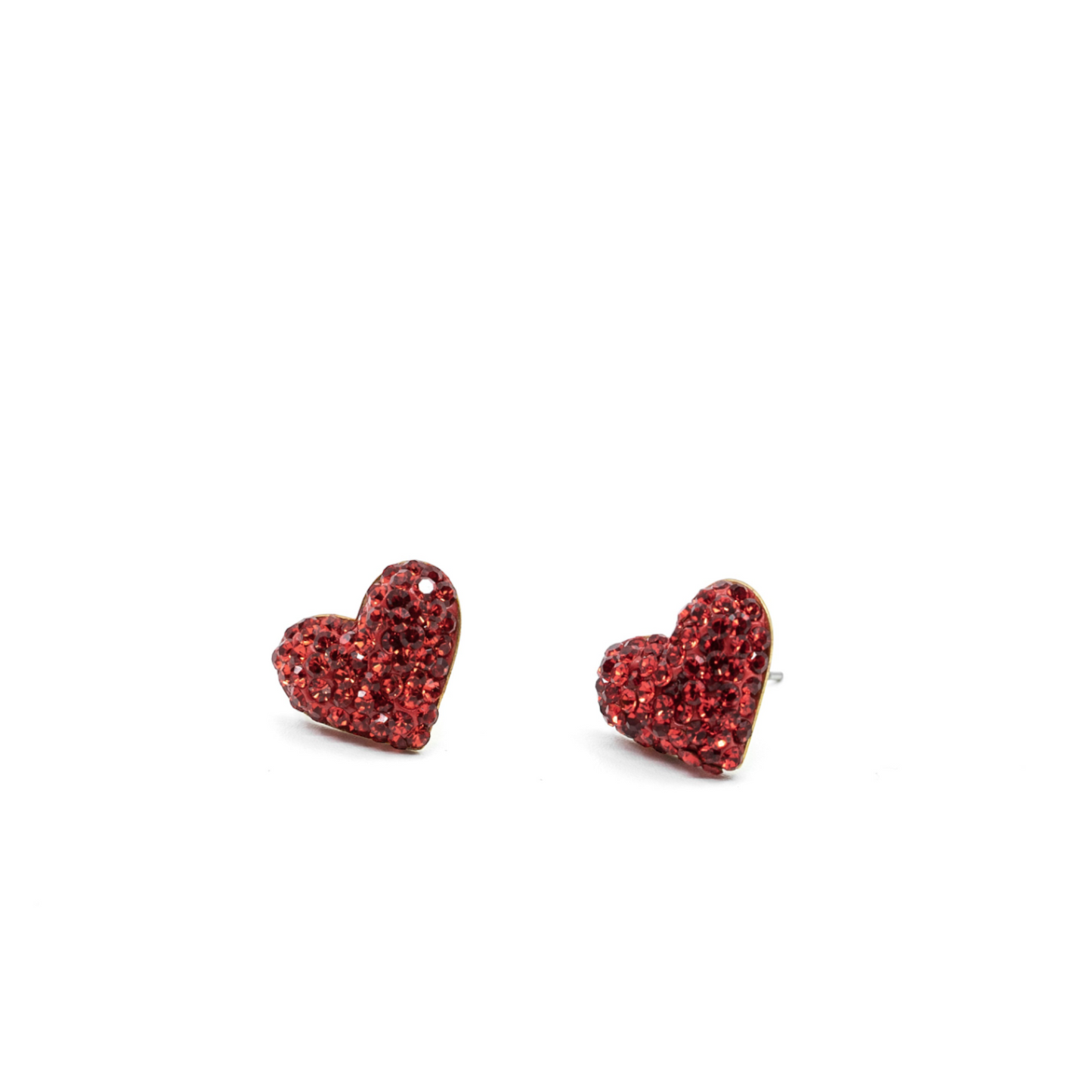 Tiny Red Heart Stud Earring - shopzeyzey