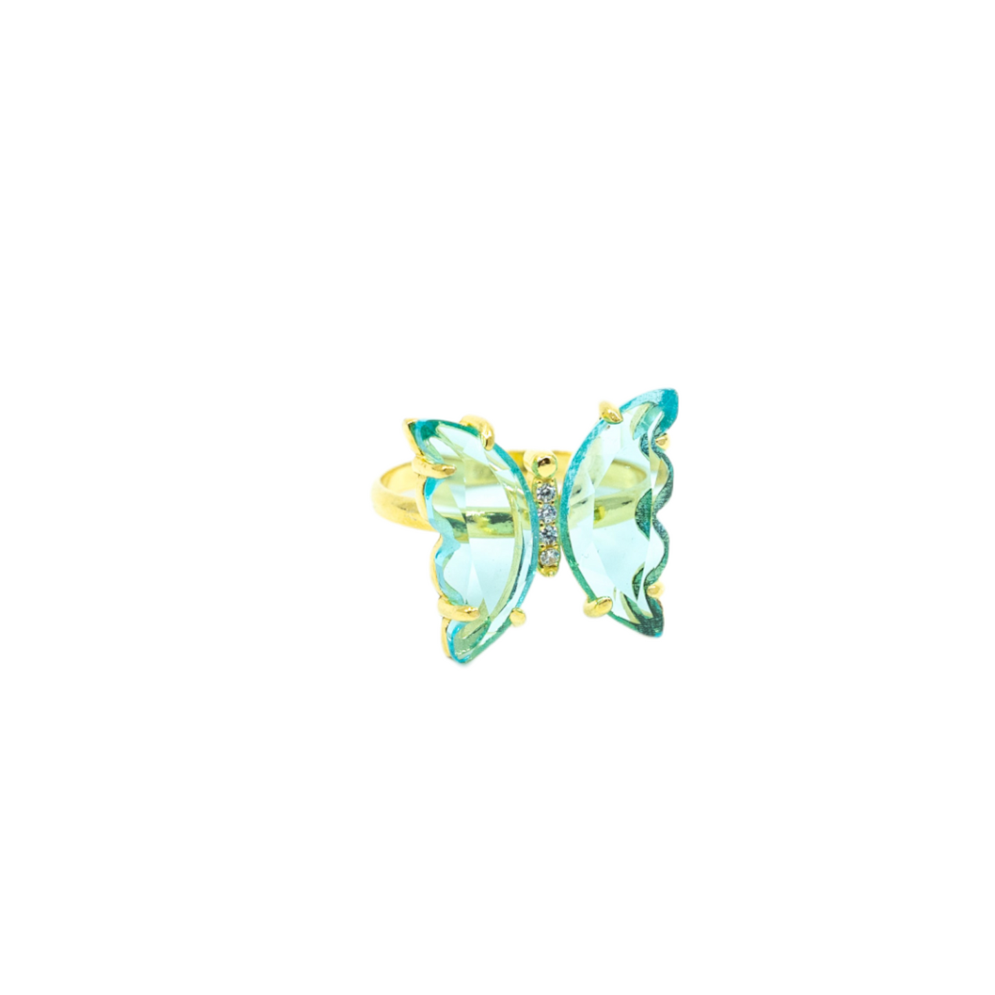 Sky Blue Topaz Butterfly Ring over Sterling - shopzeyzey