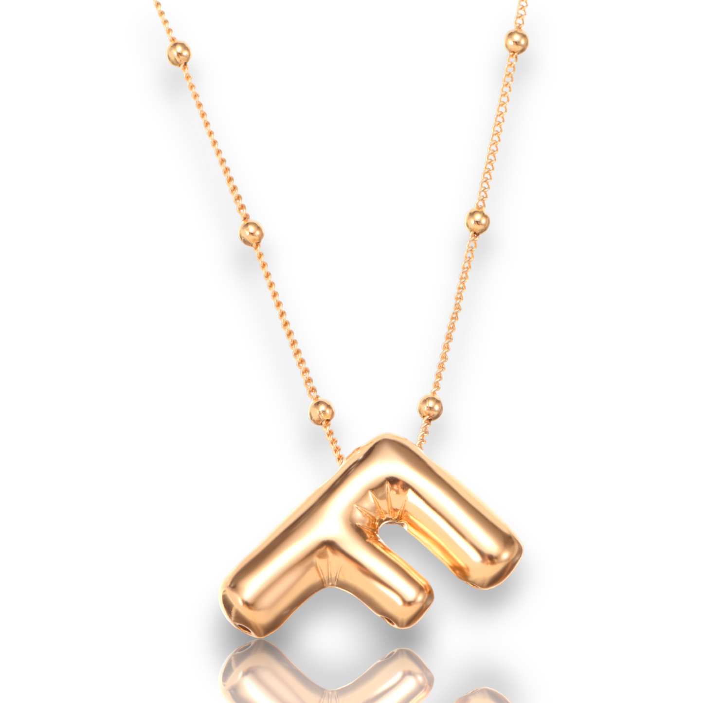 3D Personalized Bubble Initial Necklace