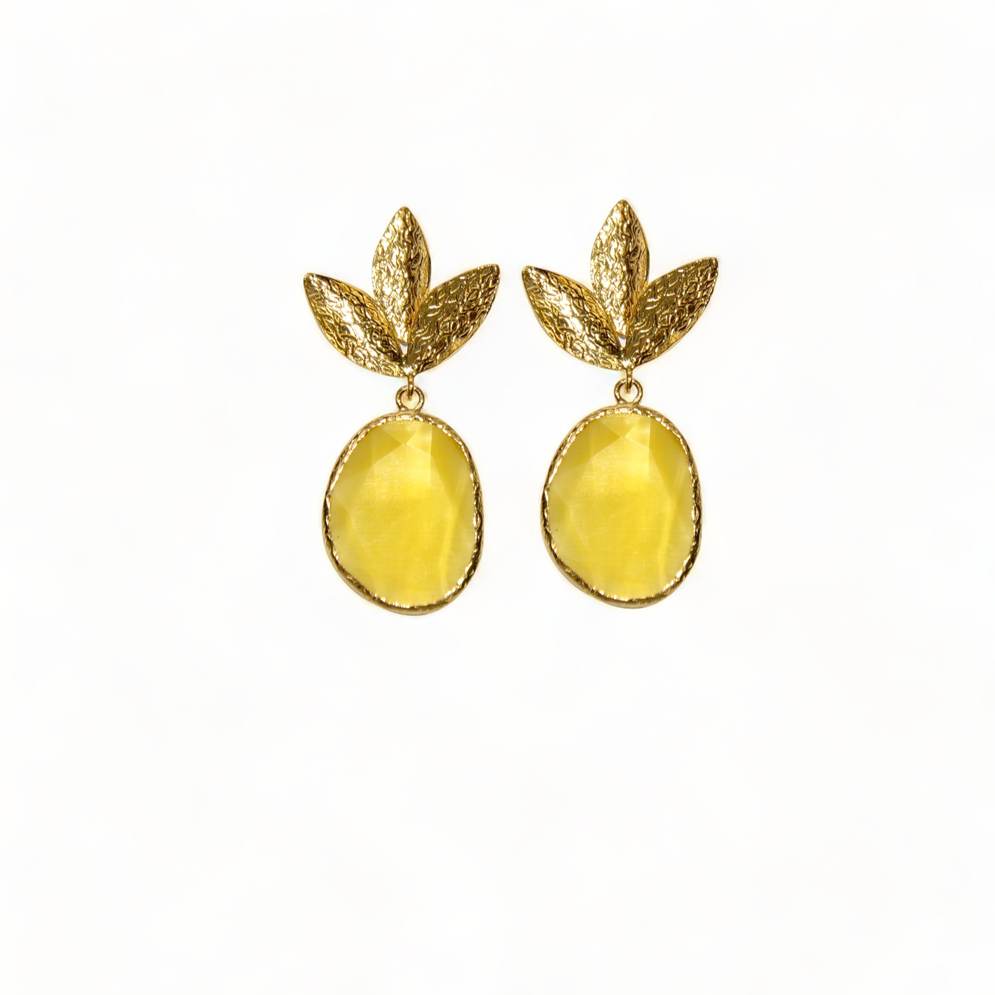 Aurora Mustard Gold Earrings - shopzeyzey