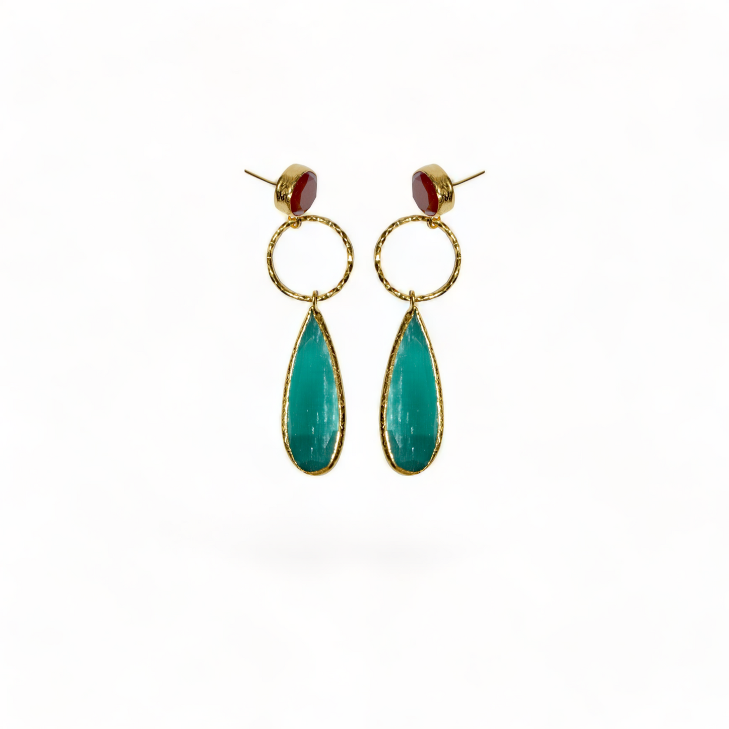 Aurora Pine Gold Earrings - shopzeyzey