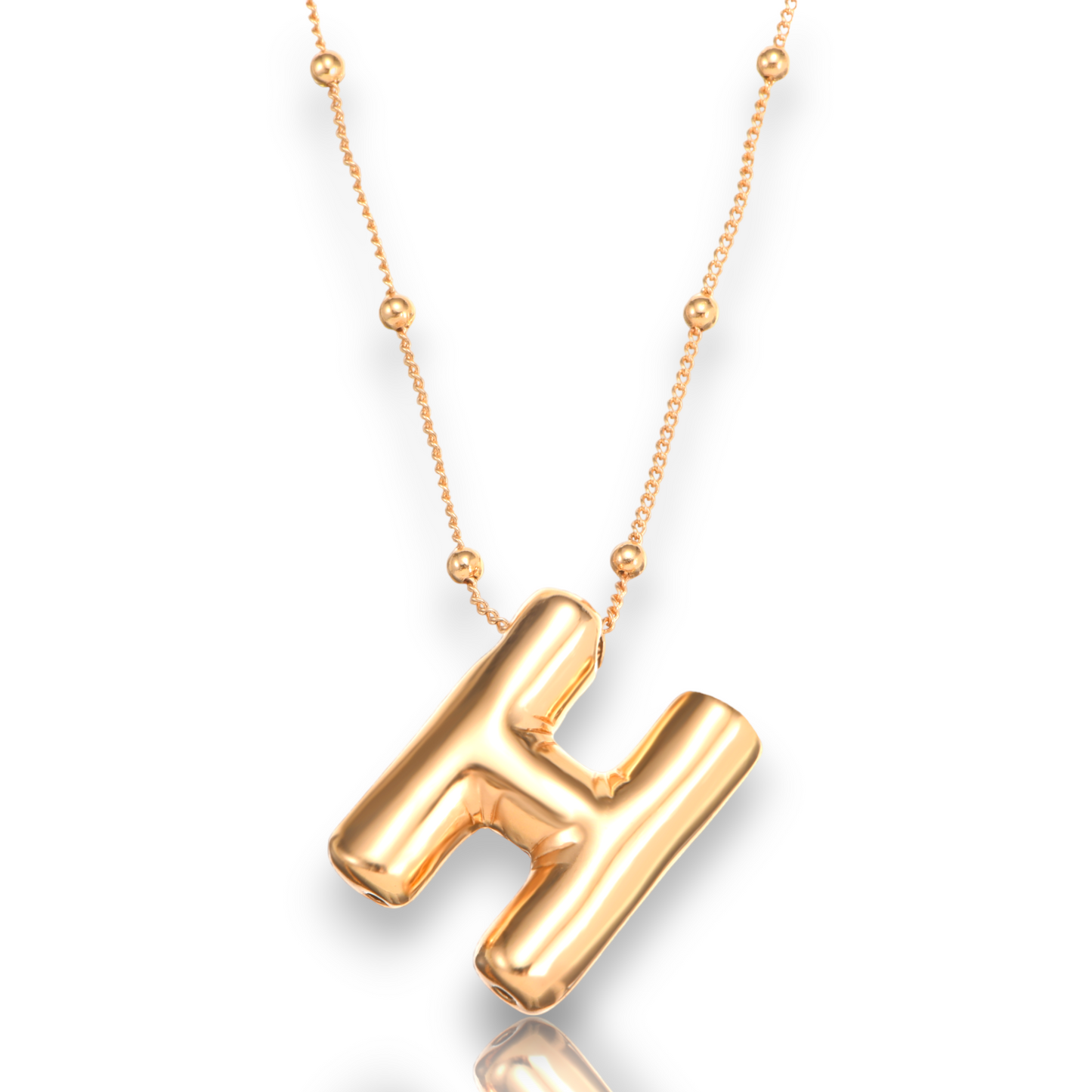 3D Personalized Bubble Initial Necklace