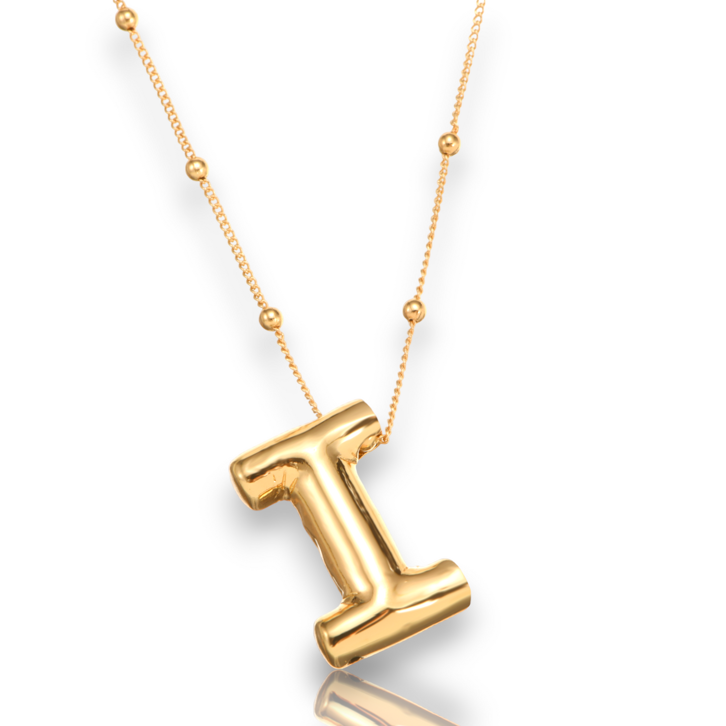 3D Personalized Bubble Initial Necklace