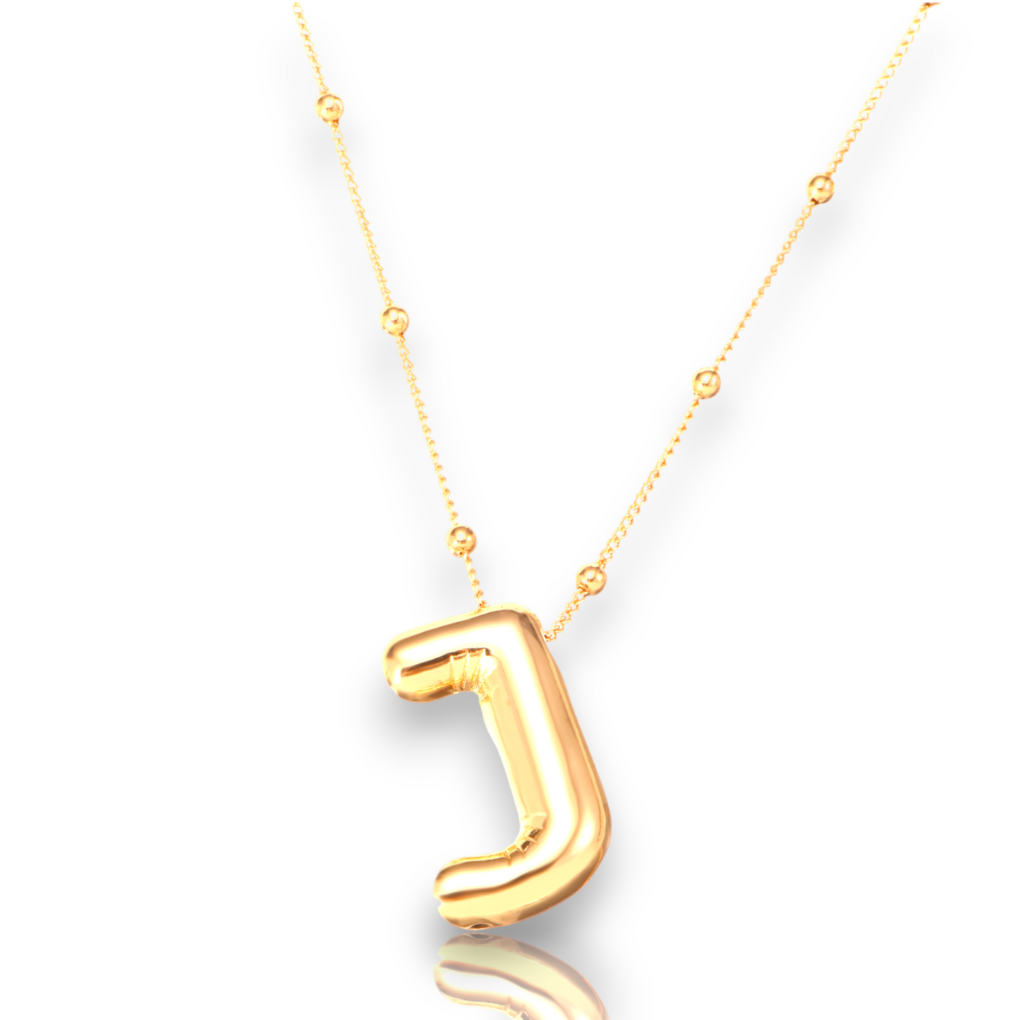 3D Personalized Bubble Initial Necklace