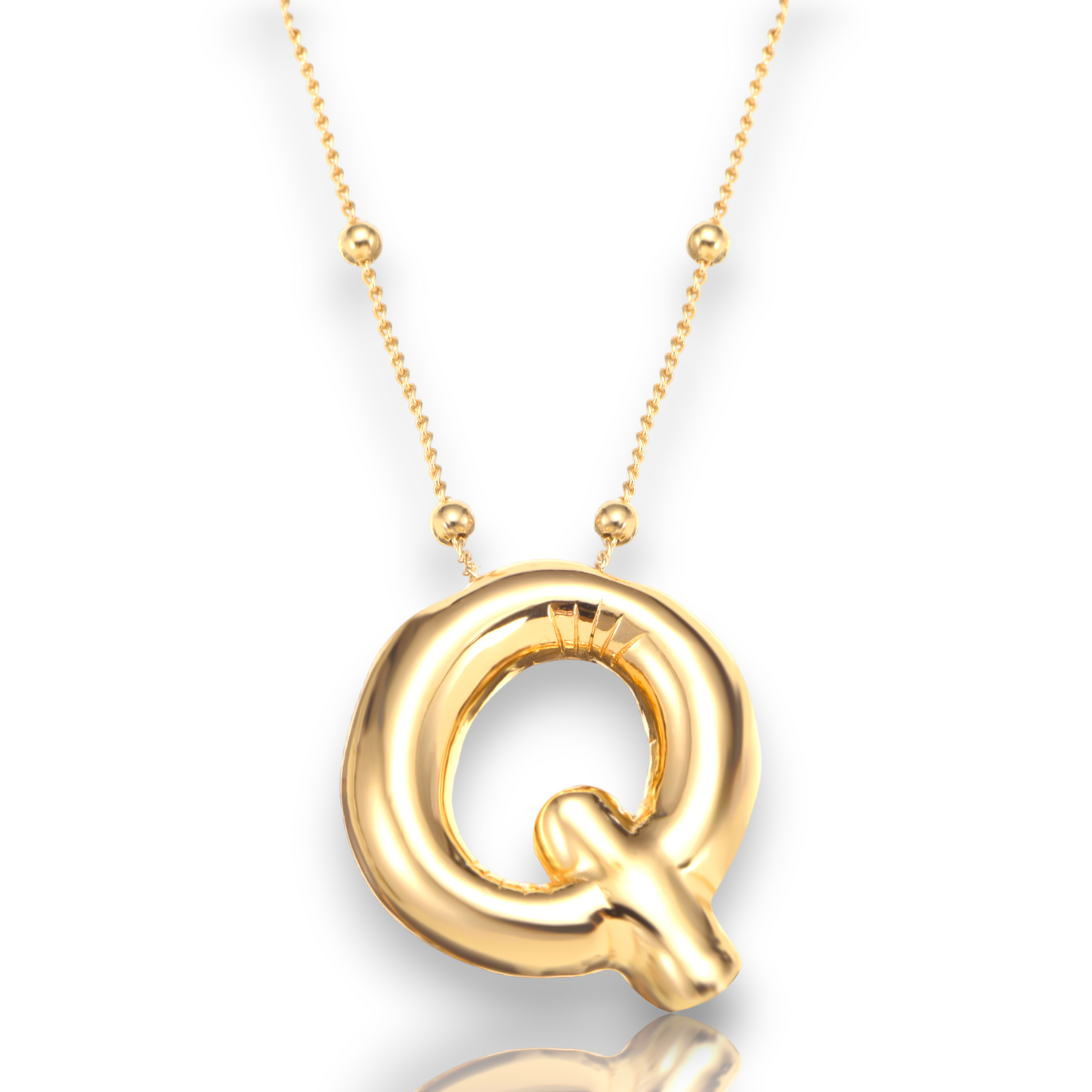 3D Personalized Bubble Initial Necklace