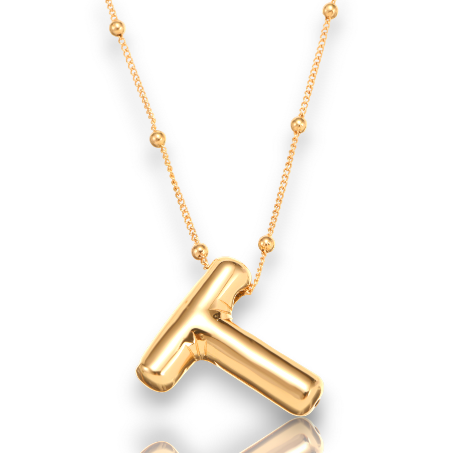 3D Personalized Bubble Initial Necklace