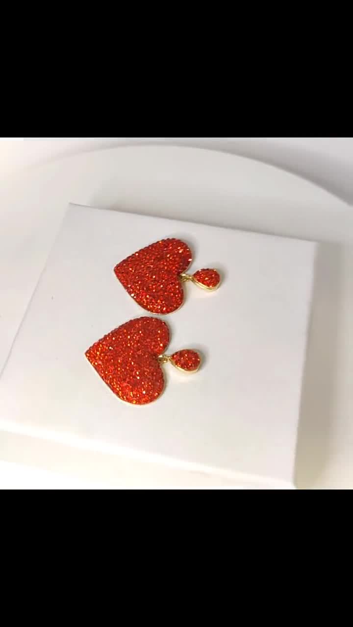 Sparkly Heart Earring
