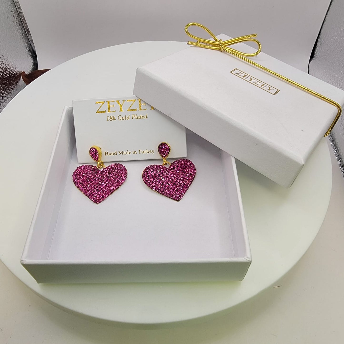 Sparkly Heart Earring