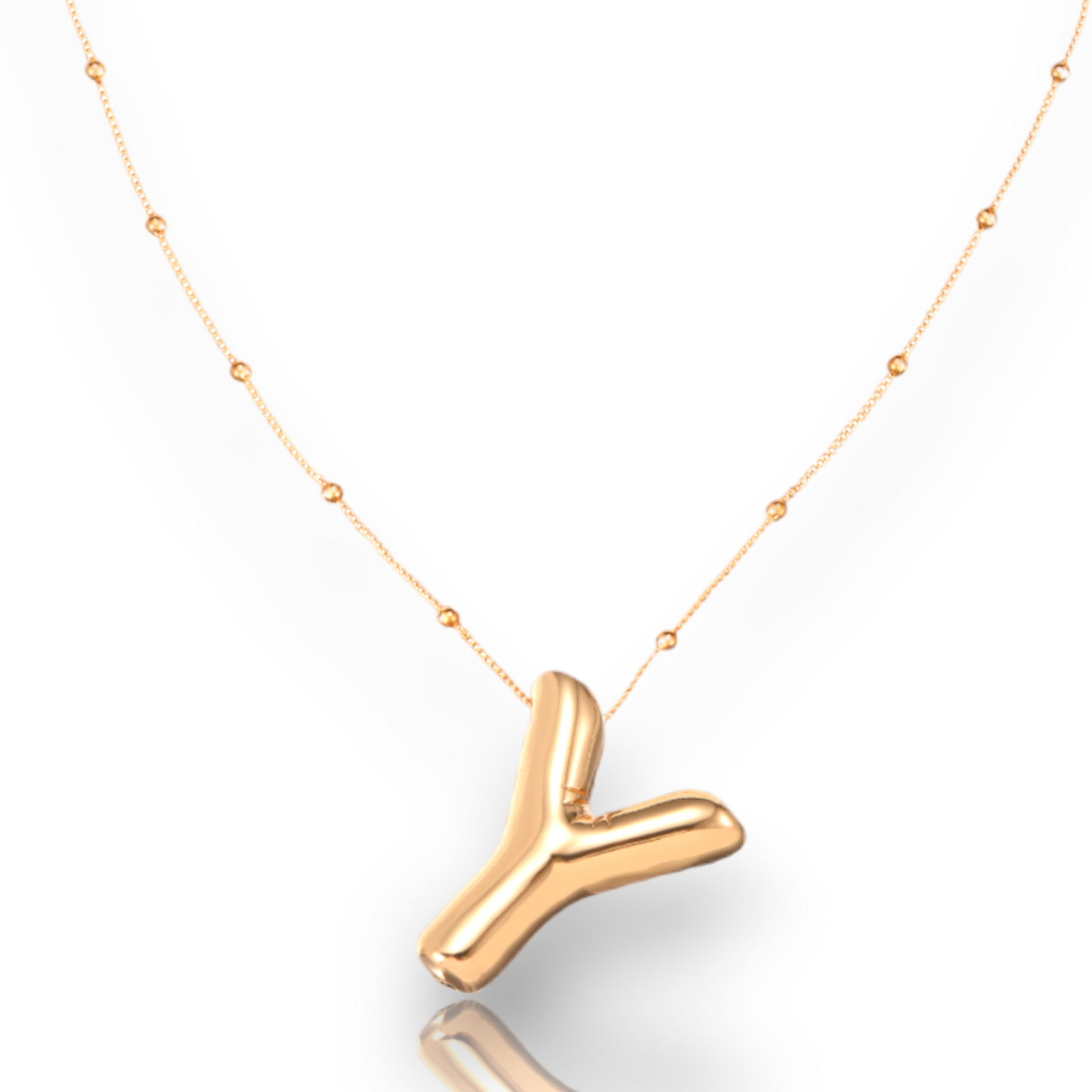 3D Personalized Bubble Initial Necklace