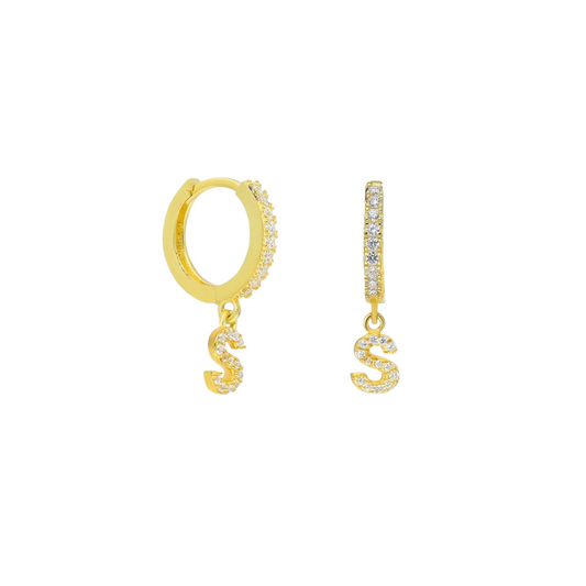 Personalized Diamond Initial Earring - shopzeyzey