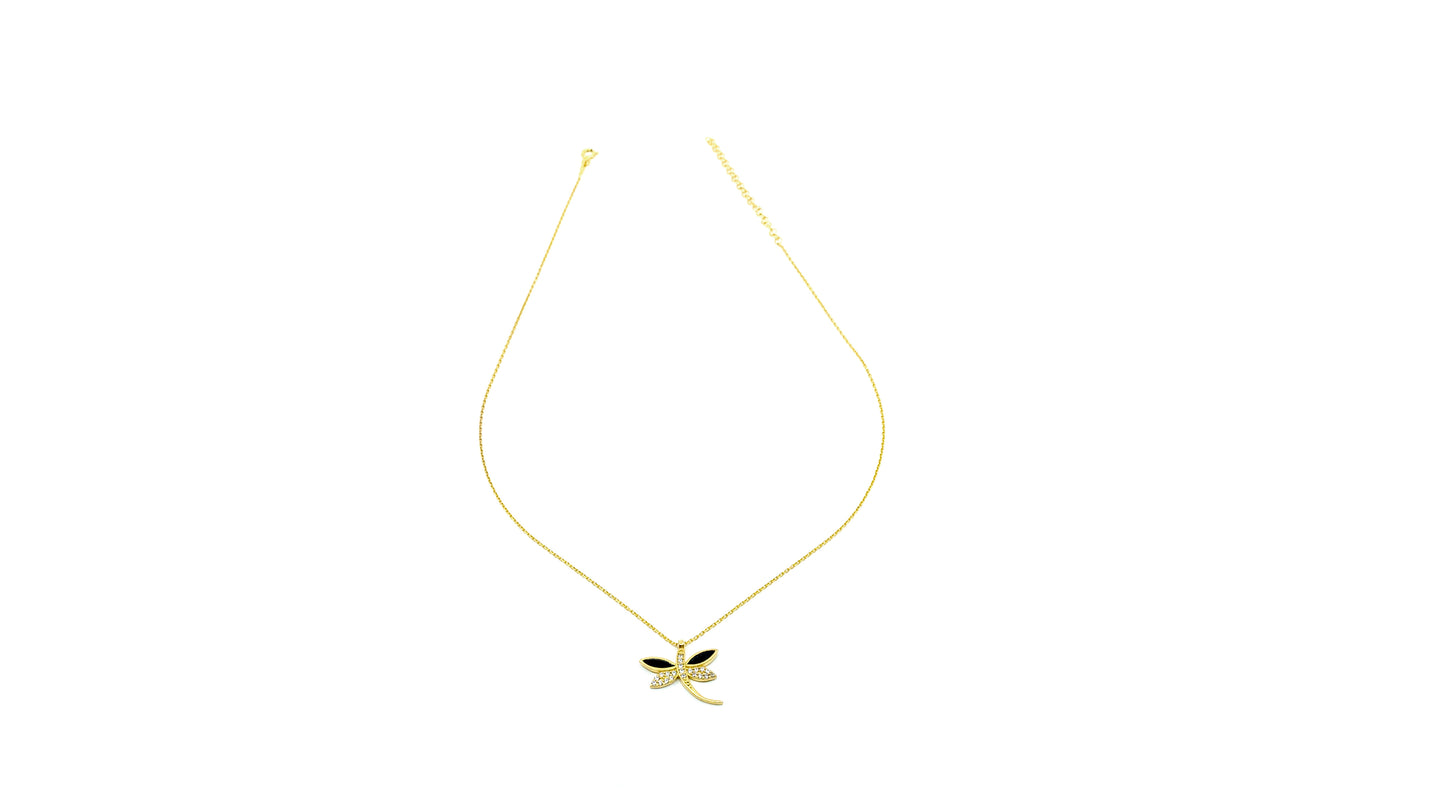 Dainty Dragonfly Necklace - shopzeyzey