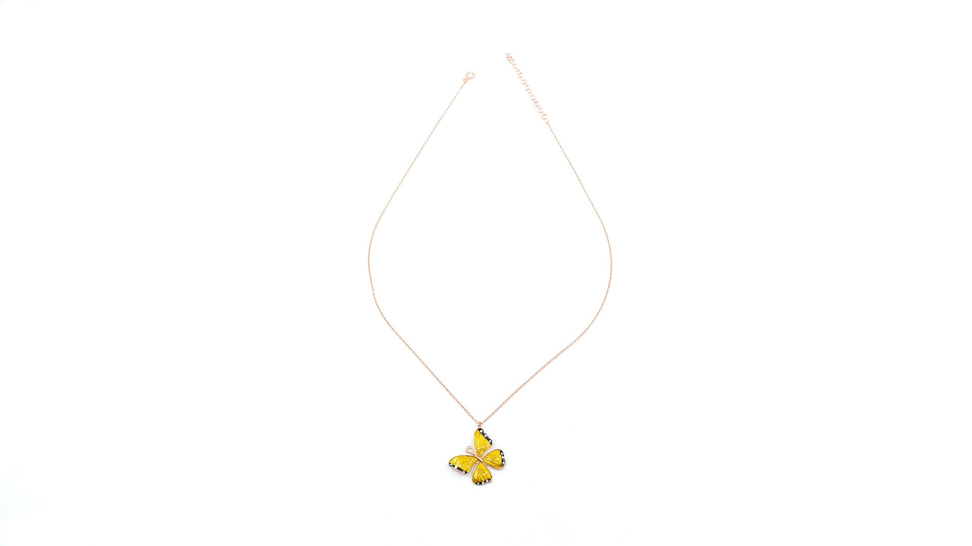 Yellow Butterfly Necklace - shopzeyzey