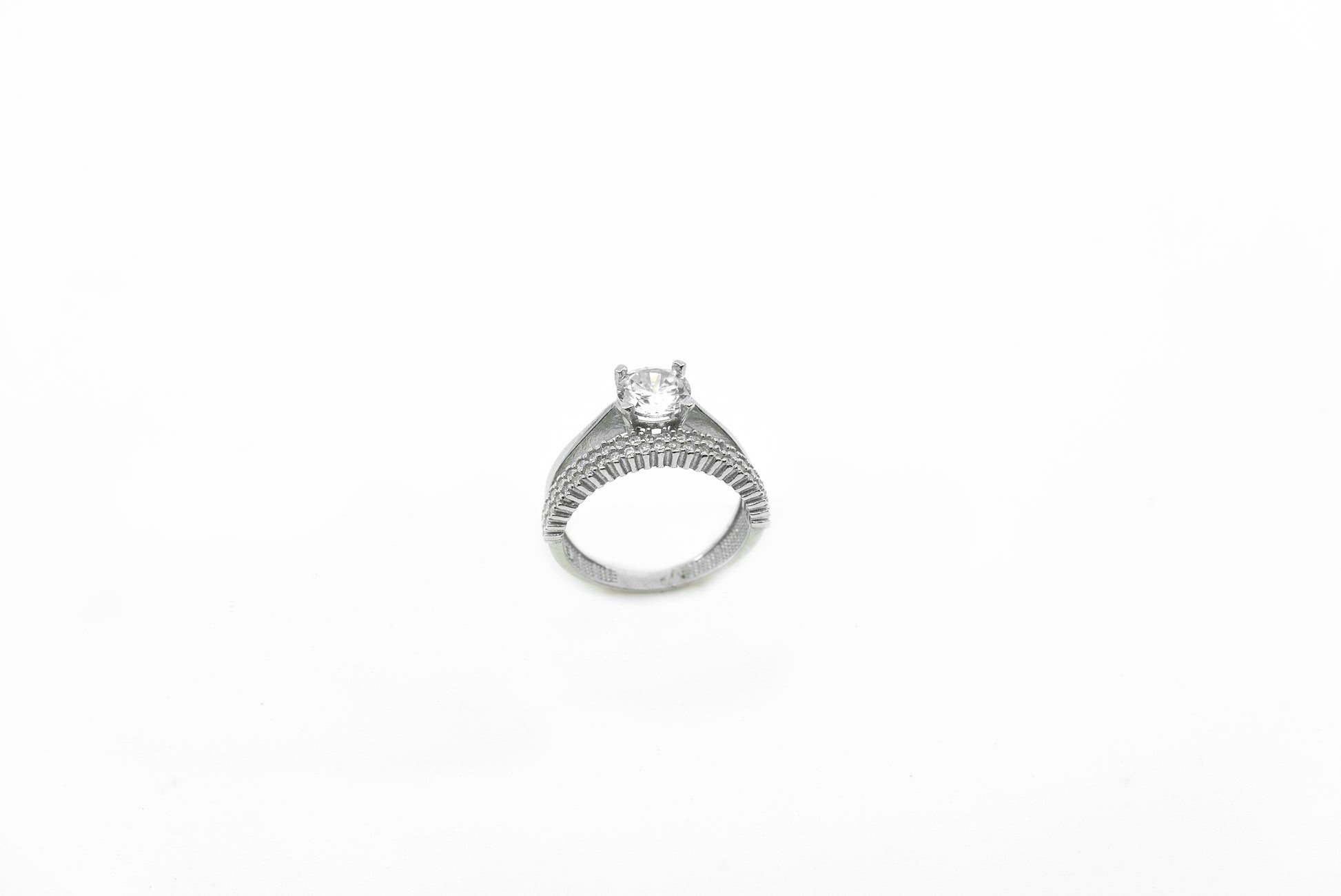 Double CZ Sterling Silver Ring - shopzeyzey