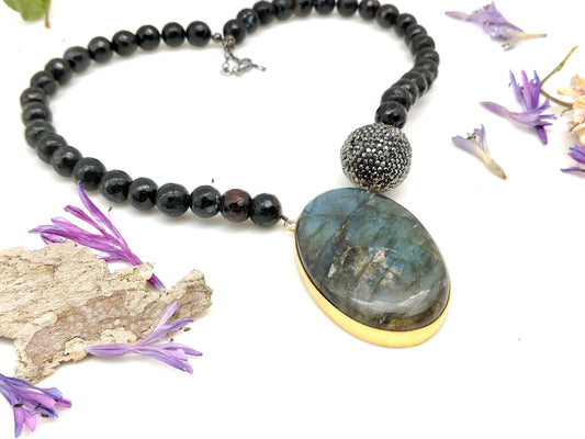 Labradorite Pendant Necklace - shopzeyzey