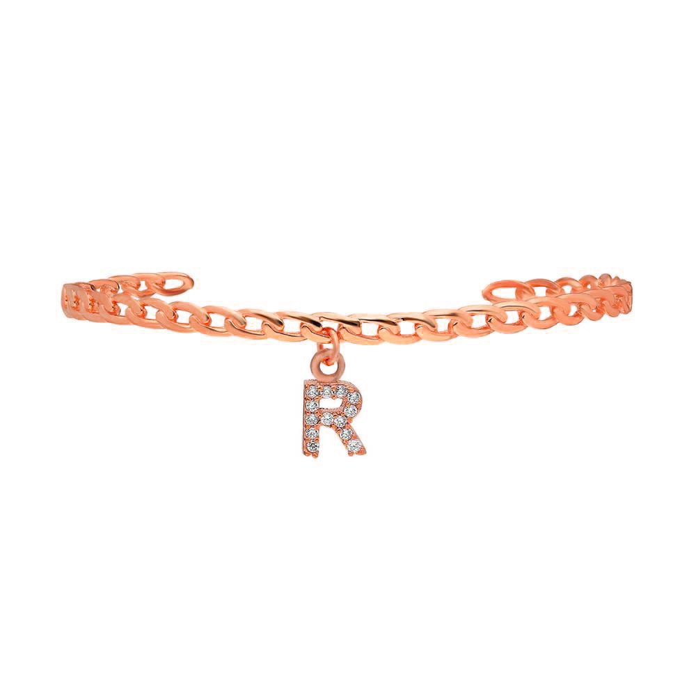 Personalized Diamond Initial Cuff - shopzeyzey