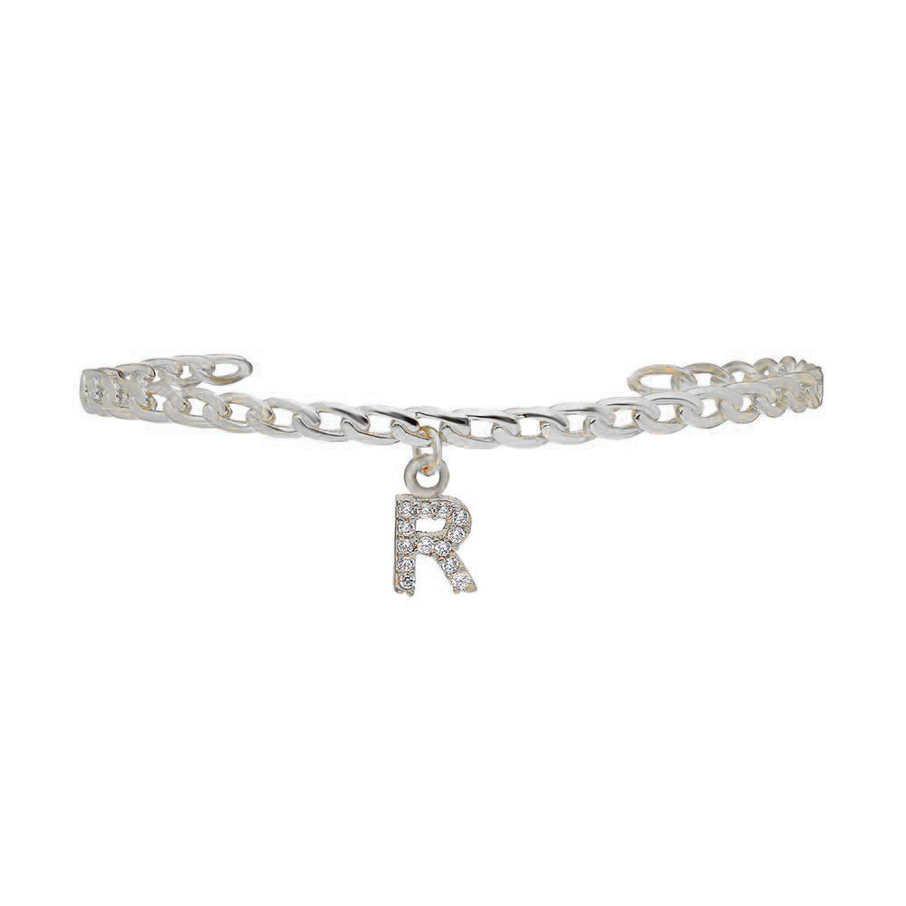Personalized Diamond Initial Cuff - shopzeyzey