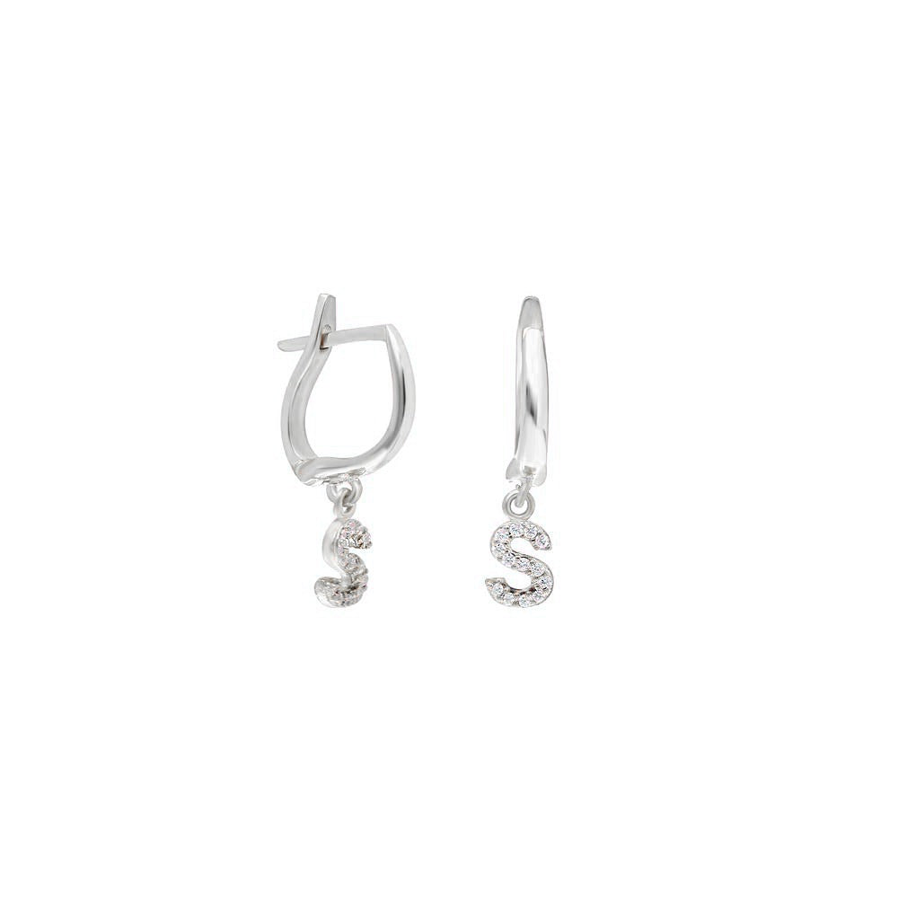 Personalized Diamond Initial Earring - shopzeyzey