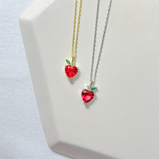 Red Apple Necklace - shopzeyzey